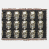 Chrome Skull Throw Blanket Deken (Voorkant)