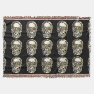 Chrome Skull Throw Blanket Deken