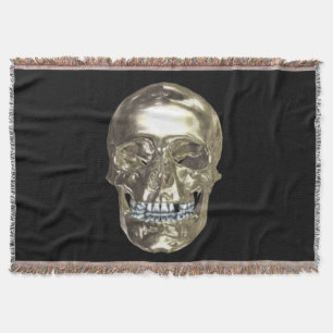 Chrome Skull Throw Blanket Deken