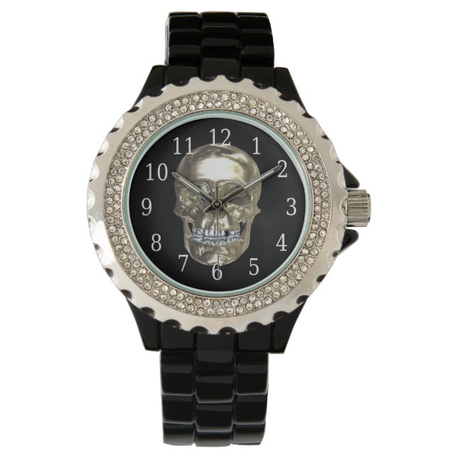 Chrome Skull Watch Horloge (Voorkant)