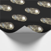 Chrome Skull Wrapping Paper Cadeaupapier (Hoek)
