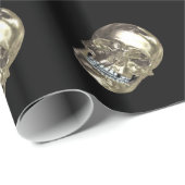 Chrome Skull Wrapping Paper Cadeaupapier (Rol Hoek)