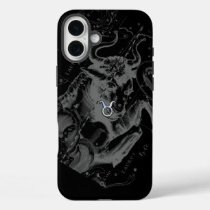 Chrome Stier Dierenriemteken in Heveliusstijl iPhone 16 Plus Hoesje