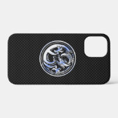 Chrome stijl Dragon Crest Carbon Fiber Print Case-Mate iPhone Case (Achterkant (horizontaal))