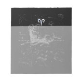 Chrome Stijl Ram Sterrenbeeld op Hevelius Notitieblok (Voorkant)