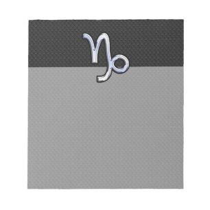 Chrome stijl Steenbok sterrenbeeld op slang stijl Notitieblok