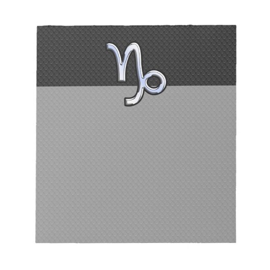 Chrome stijl Steenbok sterrenbeeld op slang stijl Notitieblok (Voorkant)