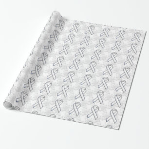 Chrome Stijl Witte Lint Bekendheid Houndstooth Cadeaupapier