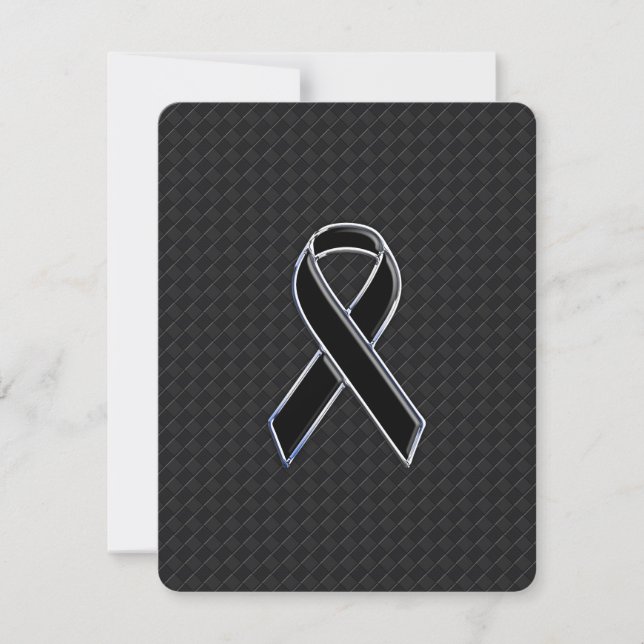Chrome Style Black Ribbon Awareness (Voorkant)