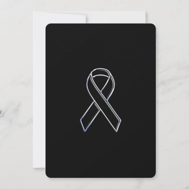 Chrome Style Black Ribbon Awareness (Voorkant)