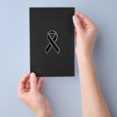 Chrome Style Black Ribbon Awareness Flyer (Hand)