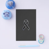 Chrome Style Black Ribbon Awareness Flyer (Enkel)