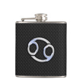 Chrome Style Cancer Zodiasymbool Heupfles (Voorkant)