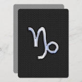 Chrome Style Capricorn Zodiab Sign on Snake style (Voorkant / Achterkant)