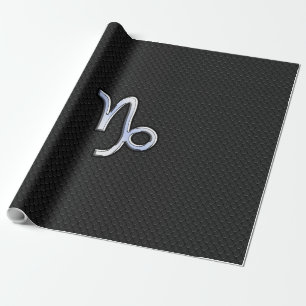 Chrome Style Capricorn Zodiab Sign on Snake style Cadeaupapier