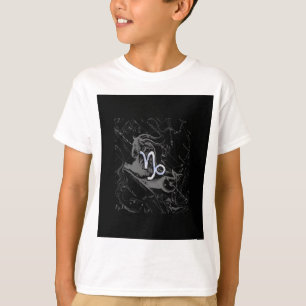 Chrome Style Capricorn Zodiac Sign on Hevelius T-shirt