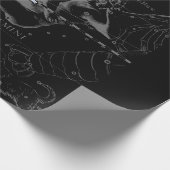 Chrome Style Gemini Zodiac Sign on Hevelius Cadeaupapier (Hoek)