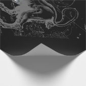 Chrome Style Leo Zodiac Map Hevelius 1690 Cadeaupapier (Hoek)