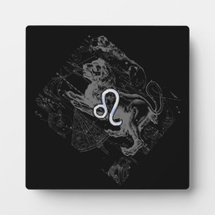 Chrome Style Leo Zodiac Map Hevelius 1690 Fotoplaat