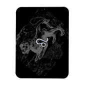 Chrome Style Leo Zodiac Map Hevelius 1690 Magneet (Verticaal)