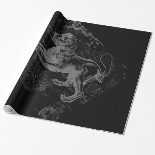 Chrome Style Leo Zodiac Sign on Hevelius Cadeaupapier