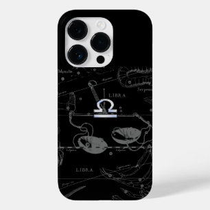 Chrome Style Libra Zodiac Sign on Hevelius Case-Mate iPhone 14 Pro Hoesje