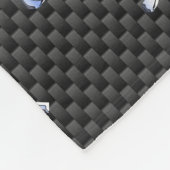 Chrome Style Pi-symbool op koolstofvezel afdrukken Fleece Deken (Hoek)