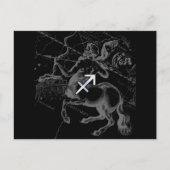 Chrome Style Sagittarius Zodiac Sign on Hevelius Briefkaart (Voorkant)