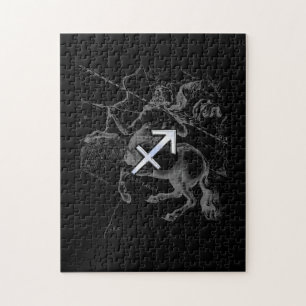 Chrome Style Sagittarius Zodiac Sign on Hevelius Legpuzzel