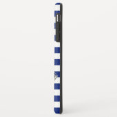 Chrome Style Sailboot op Nautical Stripes Case-Mate iPhone Case (Achterkant/links)