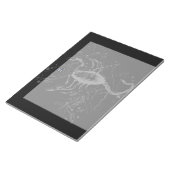 Chrome Style Schorpioen Sterrenbeeld op Hevelius Notitieblok (Schuin)