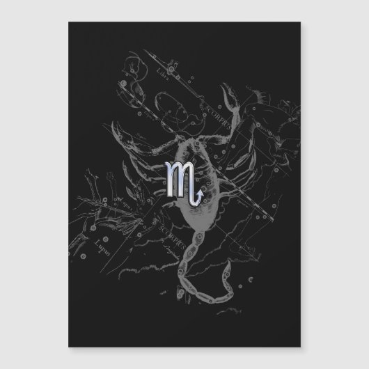 Chrome Style Scorpio Zodiab Sign on Hevelius (Voorkant)