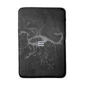 Chrome Style Scorpio Zodiac Sign on Hevelius Badmat (Voorkant Verticaal)