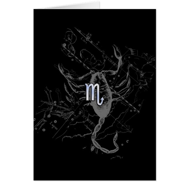 Chrome Style Scorpio Zodiac Symbol op Hevelius (Voorkant)