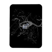 Chrome Style Scorpio Zodiac Symbol op Hevelius Magneet (Verticaal)