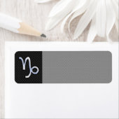 Chrome Style Steenbok Sterrenbeeld op slang stijl Etiket (Insitu)