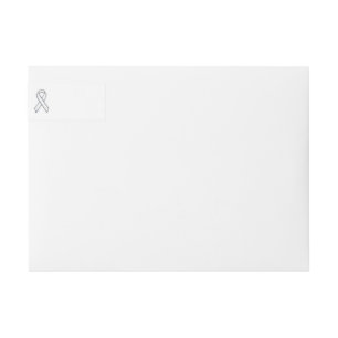 Chrome Style White Ribbon Awareness