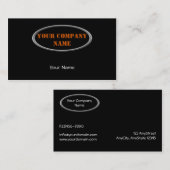 Chrome sur le carte de visite noir (Devant / Derrière)