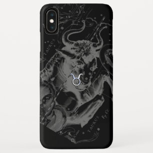 Chrome Taurus Zodiac Sign on Hevelius Style iPhone XS Max Hoesje