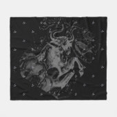 Chrome Taurus Zodiac Sign on Hevelius Style Fleece Deken (Voorkant (Horizontaal))