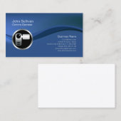 Chrome Video Camera Icon Videograaf BusinessCard Visitekaartje (Voorkant / Achterkant)