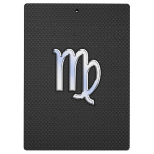 Chrome Virgo Zodiac Sign on slangen skin style Klembord