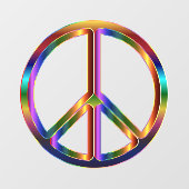 Chrome vredesgebaar raamsticker (Vel)