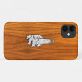 Chrome vuurtoren op Teak Veneer Print Case-Mate iPhone Case (Achterkant (horizontaal))