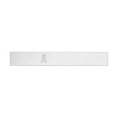 Chrome White Ribbon Awareness on Checkers Omwikkelbaar Adreslabel (Individueel)