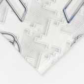 Chrome White Ribbon Awareness on Houndstooth Style Fleece Deken (Hoek)