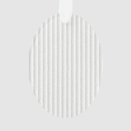 Chrome White Ribbon Awareness on Vertical Stripes Ornament (achterkant)
