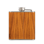 Chrome Zeemeermin op Teak Print Heupfles (Achterkant)