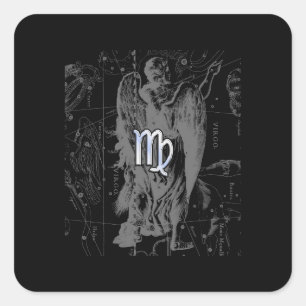 Chrome ziet er vigo Zodiac Sign op Hevelius uit Vierkante Sticker
