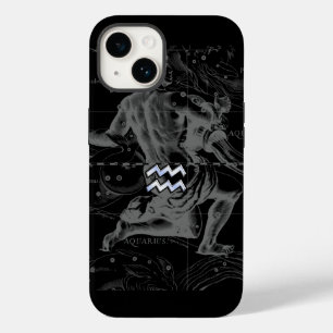 Chrome zoals Aquarius Zodiac Sign op Hevelius Case-Mate iPhone 14 Hoesje